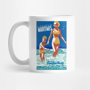 Vintage Travel Poster Canada Maritimes Mug